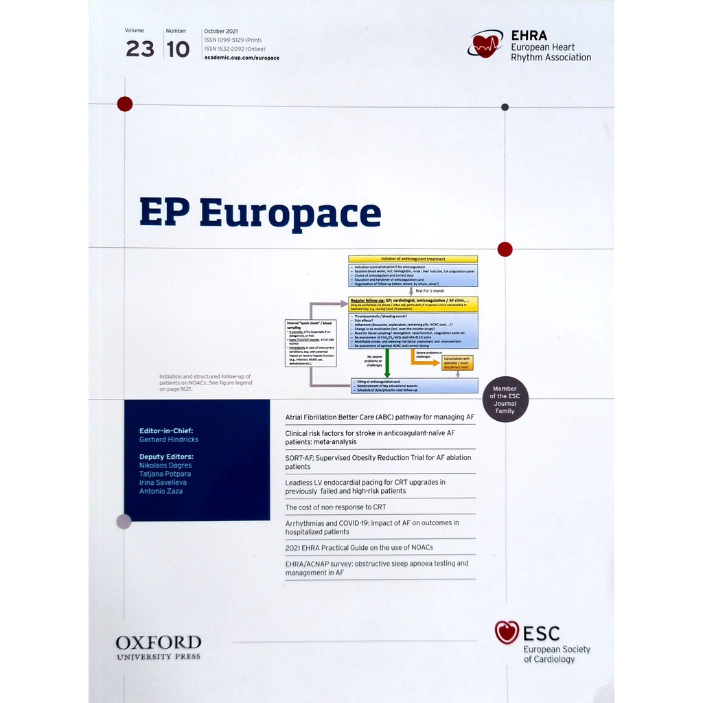 [BnB] EP Europace Volume 23 Number 10 October 2021 (Condition Like new