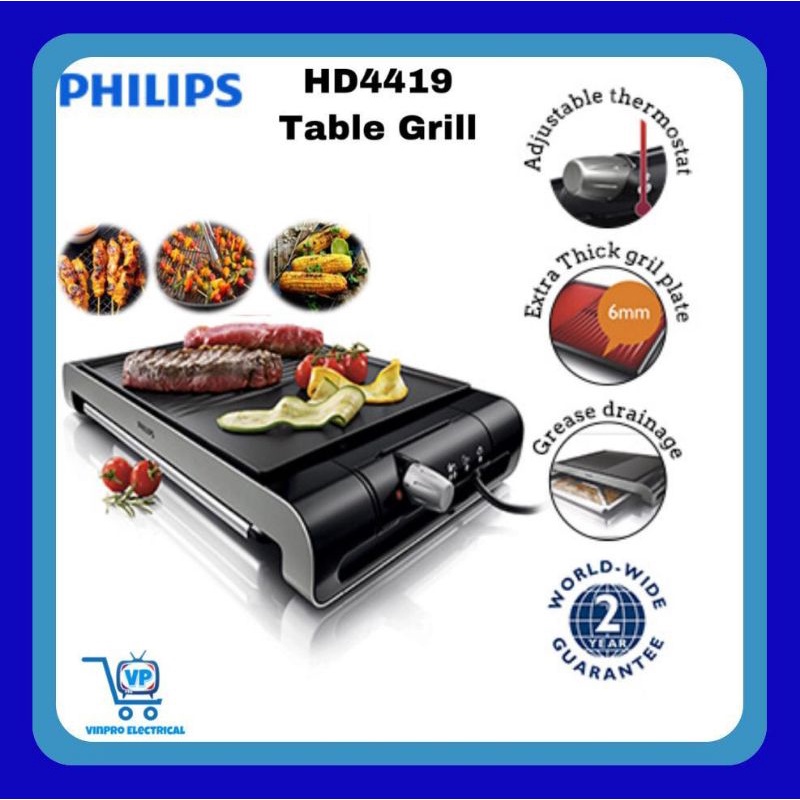 Philips HD4419 Table Grill Shopee Malaysia