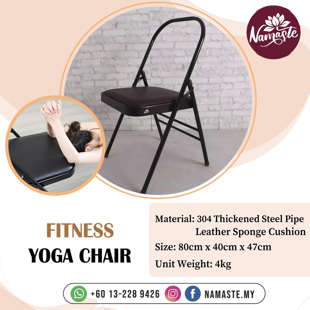 Iyengar Folding Yoga Chair Shopee Malaysia