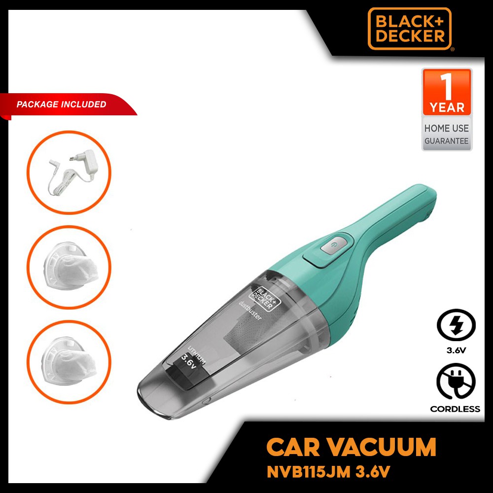 BLACK + DECKER NVB115JM 3.6V Quick Clean Cordless Hand Vacuum ( Free