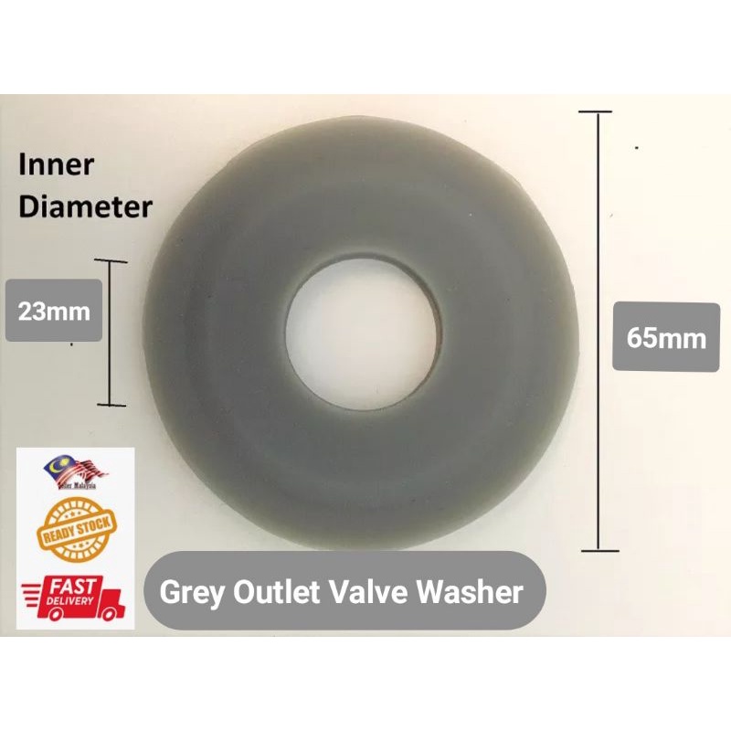 **Ready Stock** Grey Silicone Drain Flush Seal Outlet Valve Washer Anti
