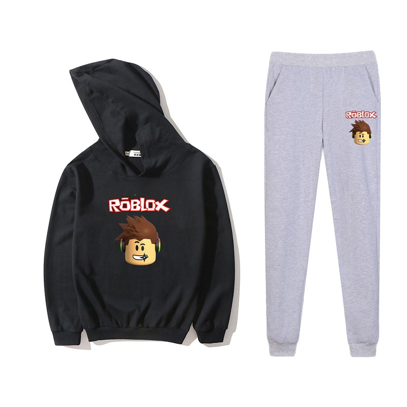Fashion autumn winter suit boys clothes Roblox sweater +pants kids
