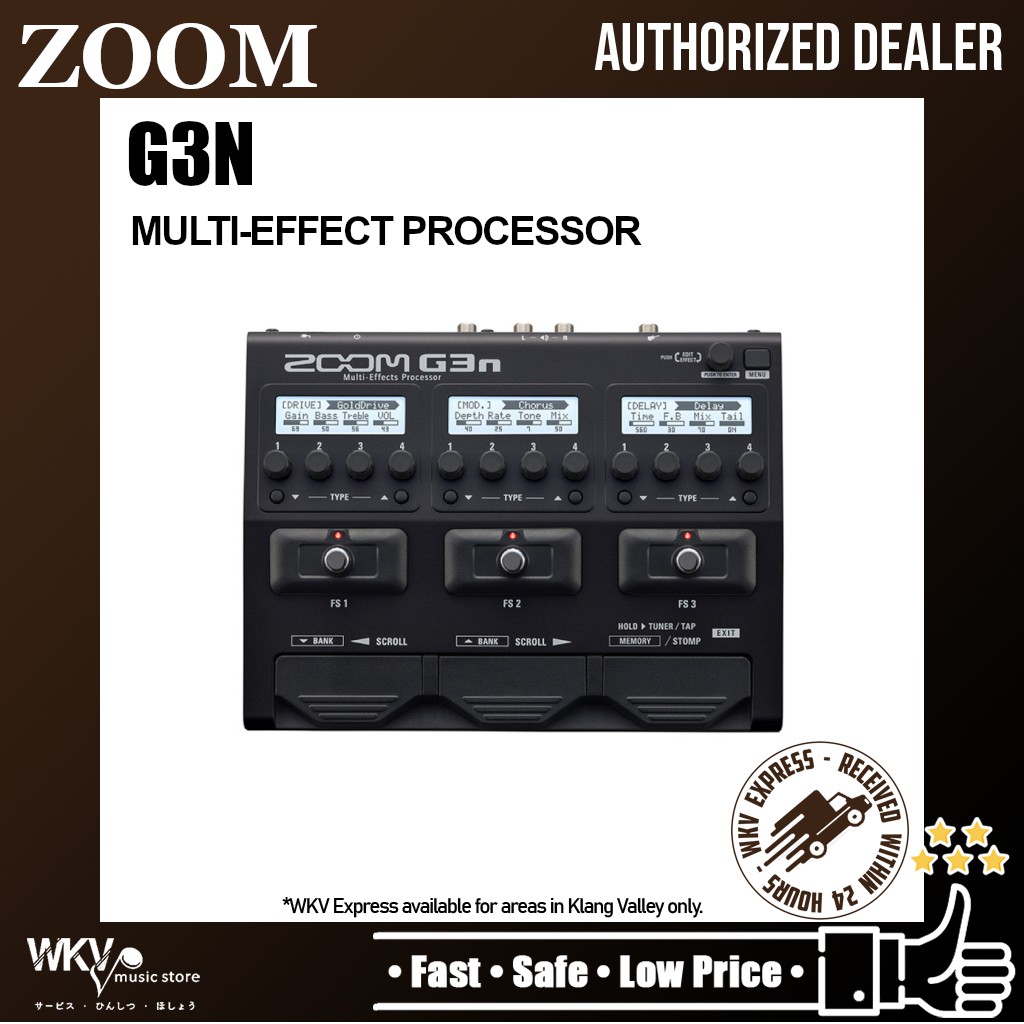 Zoom G3n MultiEffects Processor Pedalboardstyle Guitar Multi Effects