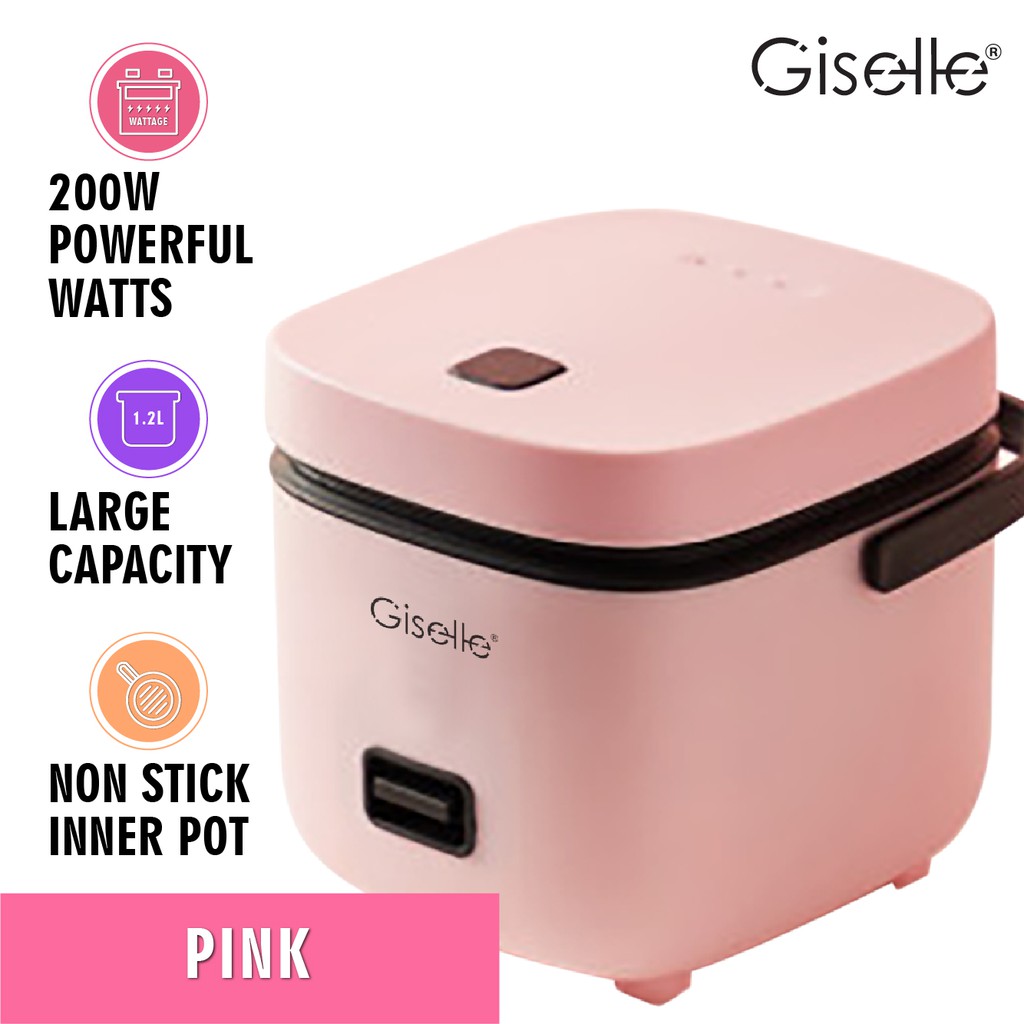 Giselle Mini Rice Cooker 1.2L with NonstickPot and Steame periuk nasi