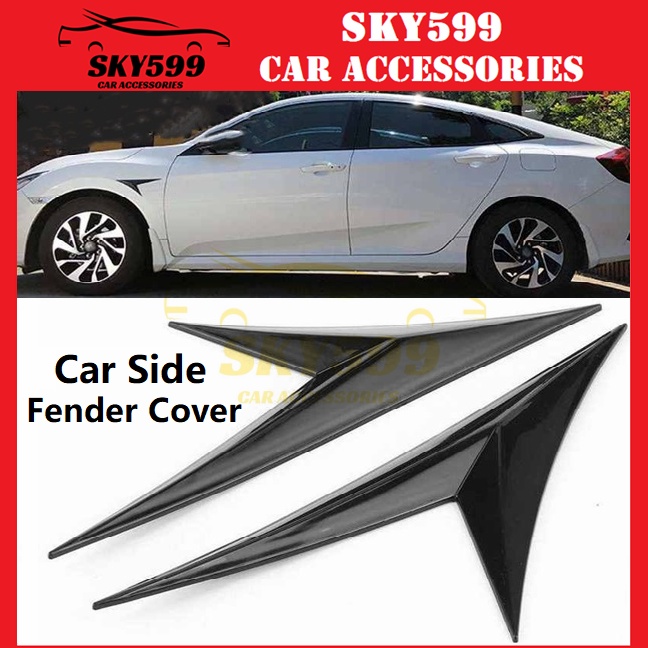Universal Car Side Air Vent Fender Cover Universal Triangular Trim