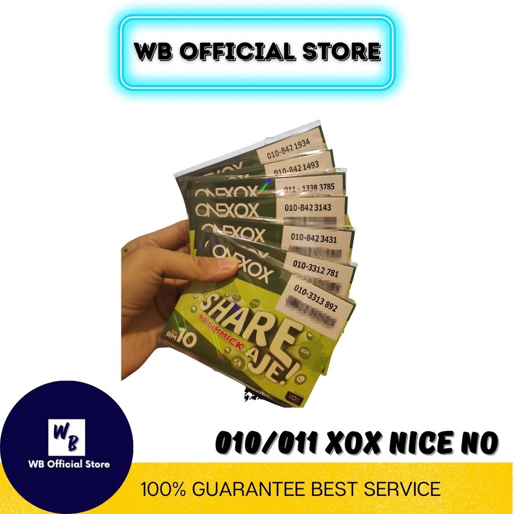 XOX SIM CARD 010 number Prepaid 28Months validity Shopee Malaysia