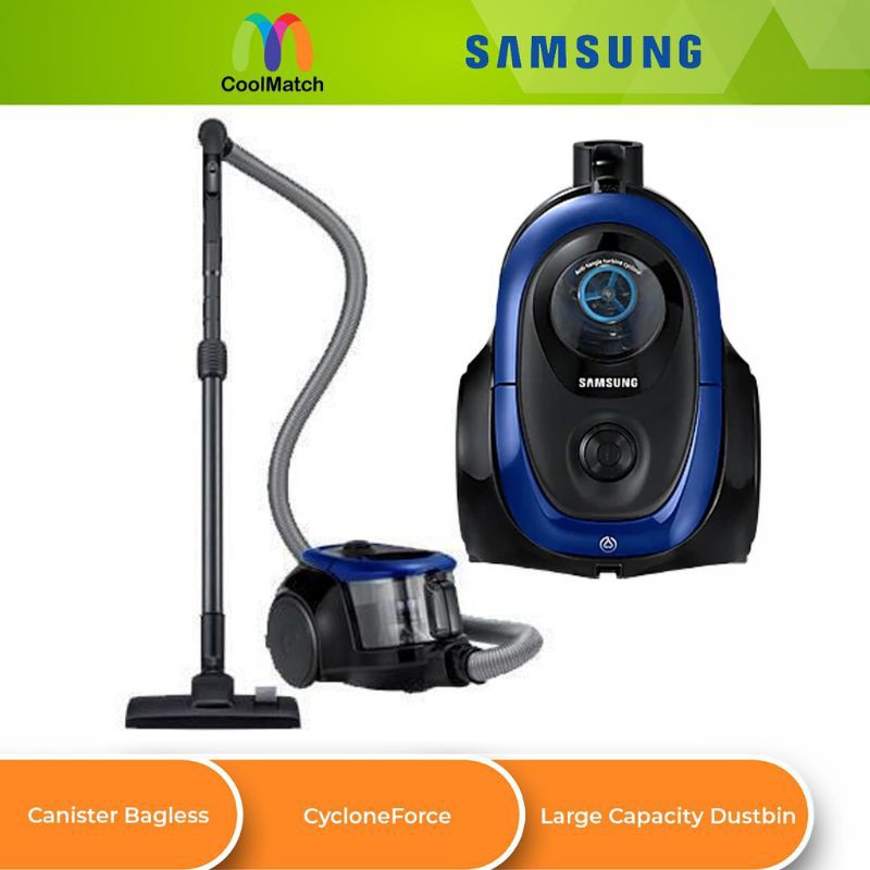 Samsung Canister Bagless with AntiTangle Turbine, 370W SC18M2120SB