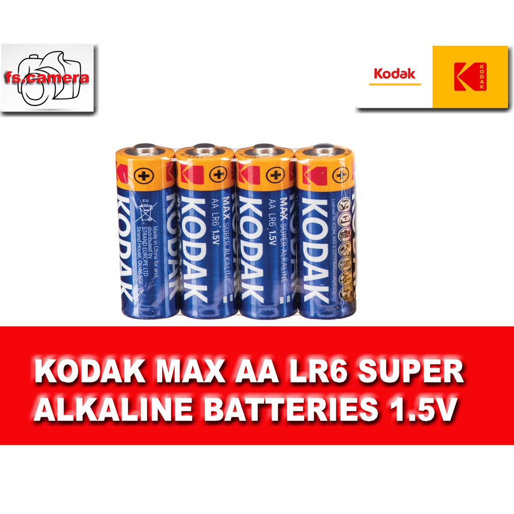 KODAK MAX AA & AAA SUPER ALKALINE BATTERY 1.5V 2PCS/4PCS Shopee