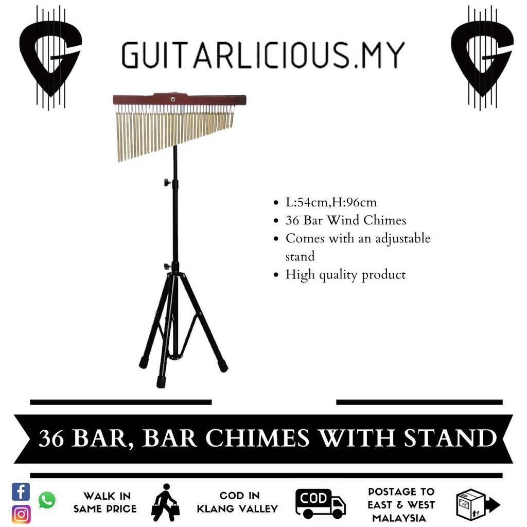 36 Bars , Bar Chime with Stand ( WTDP336 ) barchimes bar chimes