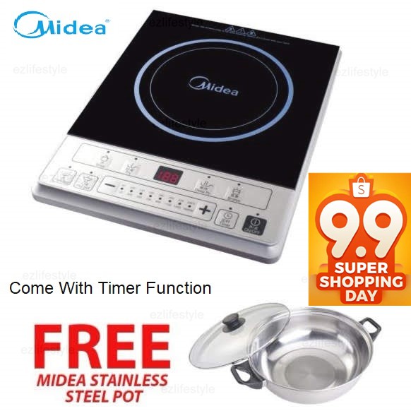 9.9 1600W Midea Induction Cooker C16SKY1613/ C16RTY1619 Shopee Malaysia
