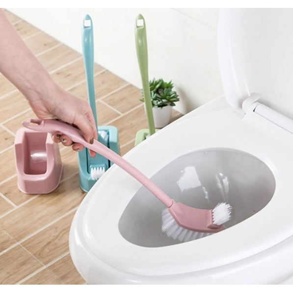 DCT Toilet Bowl Brush Long Handle Bathroom Toilet Bowl Double Sided