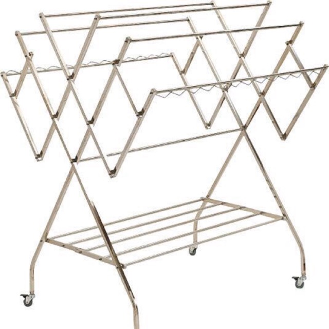 Outdoor Stainless Steel Free Standing Clothes Drying Rack with Castor