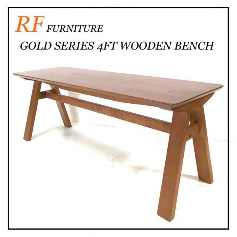 GOLD SERIES FULL SOLID WOODEN BENCH CHAIR Shopee Malaysia