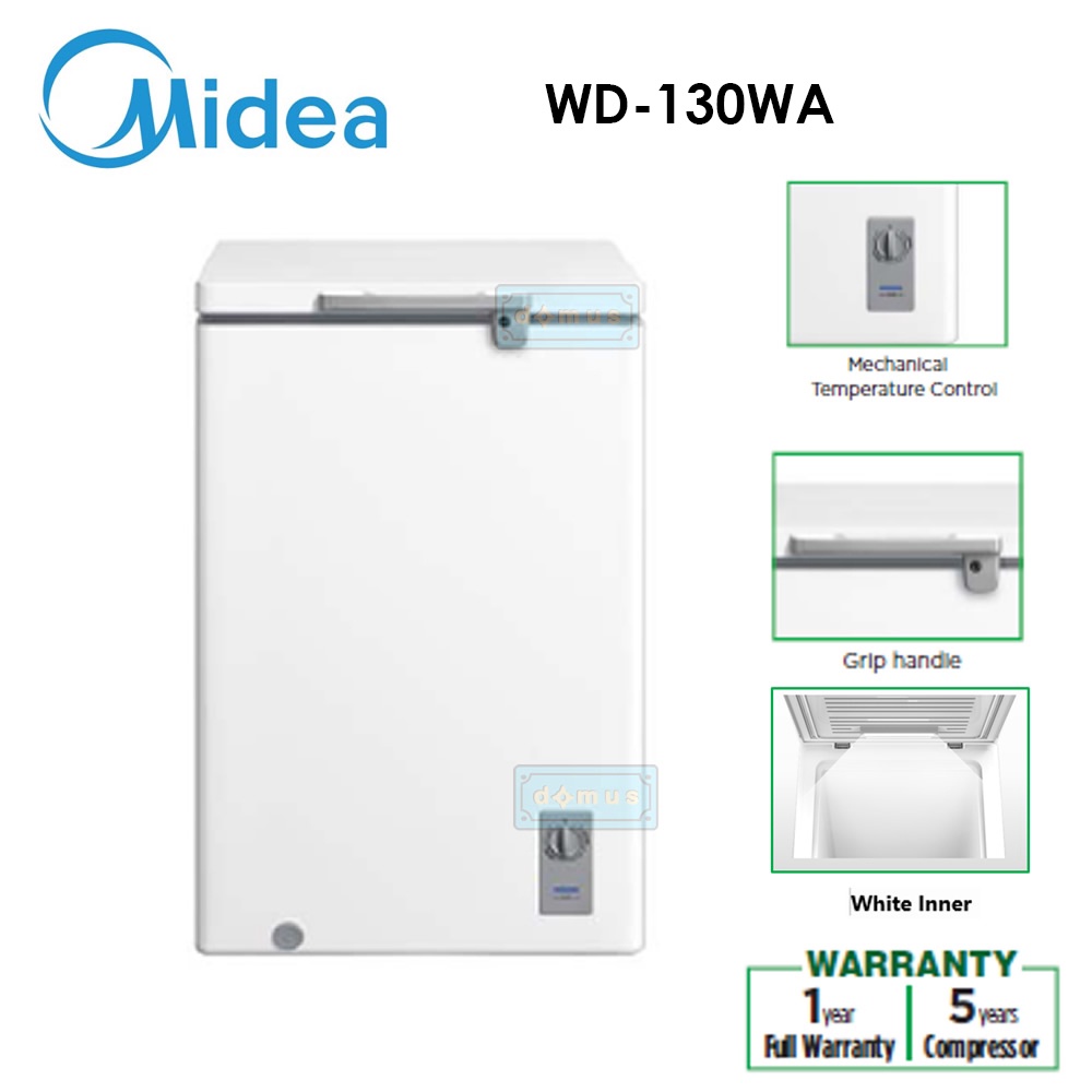 5 STAR Midea Mini Chest Freezer 130L Peti Freezer Murah Deep Freezer