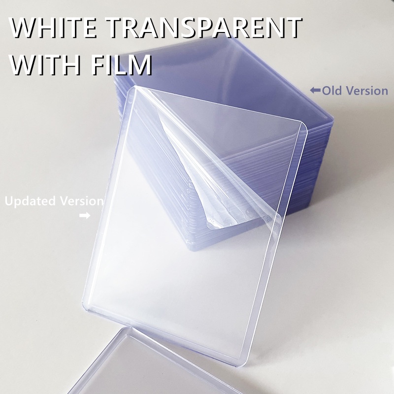 10Pcs Toploader Double Sided Laminating B8 Album Decoration Card Protective Sleeve Transparent