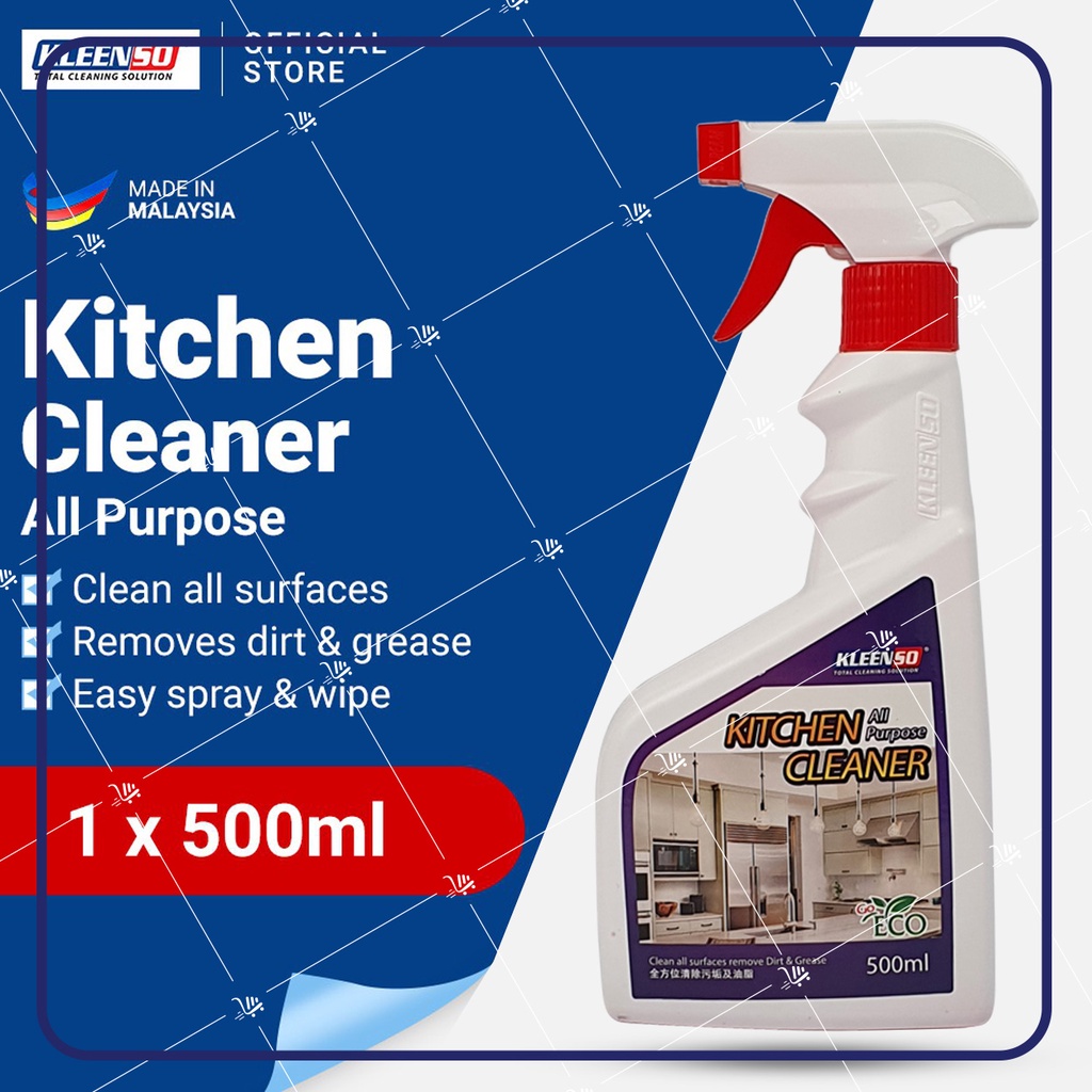 KLEENSO Kitchen All Purpose Spray Cleaner Flower Fresh (500ml) Shopee