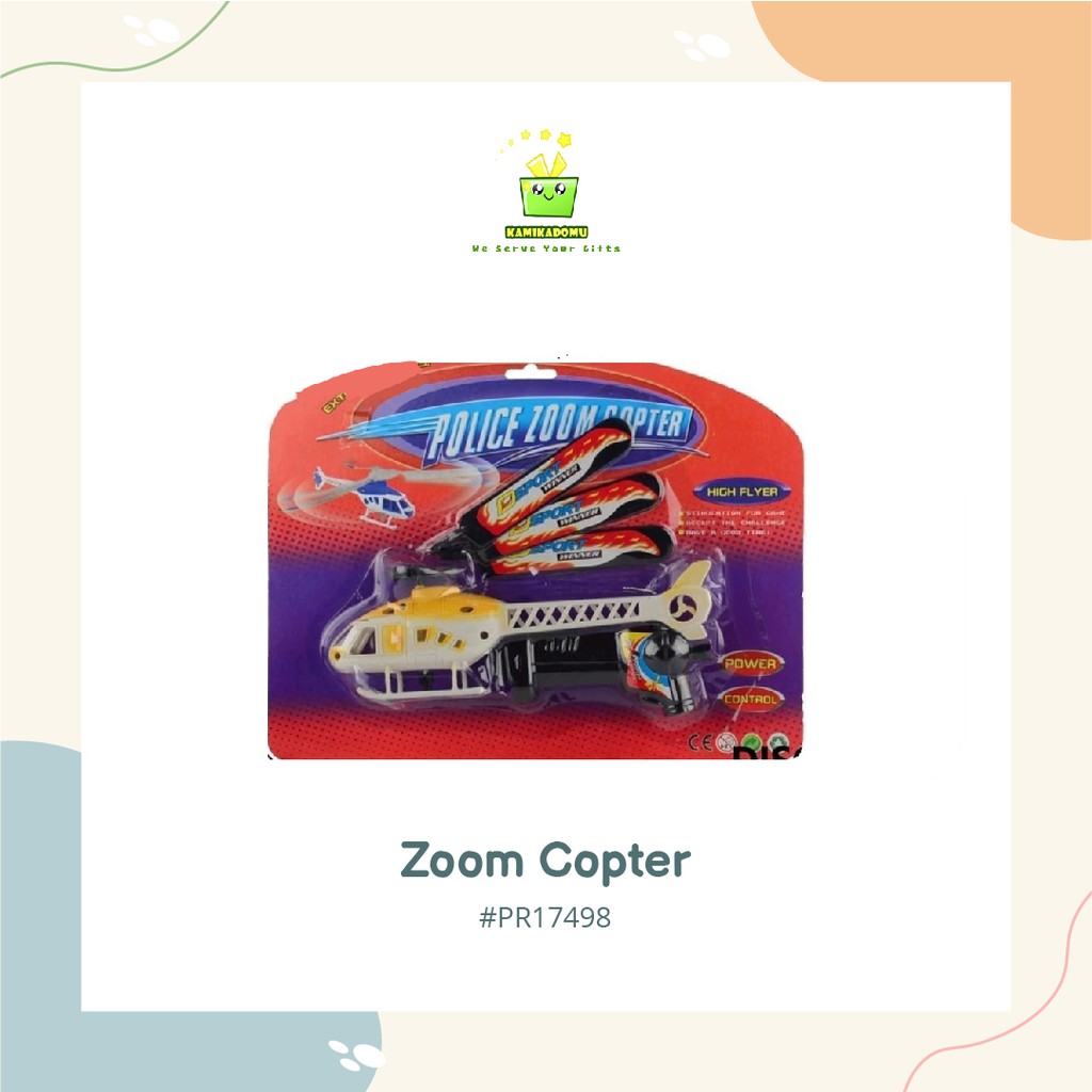 Kamikadomu Kids Toy Helicopter Flying Police (Police Zoom Copter