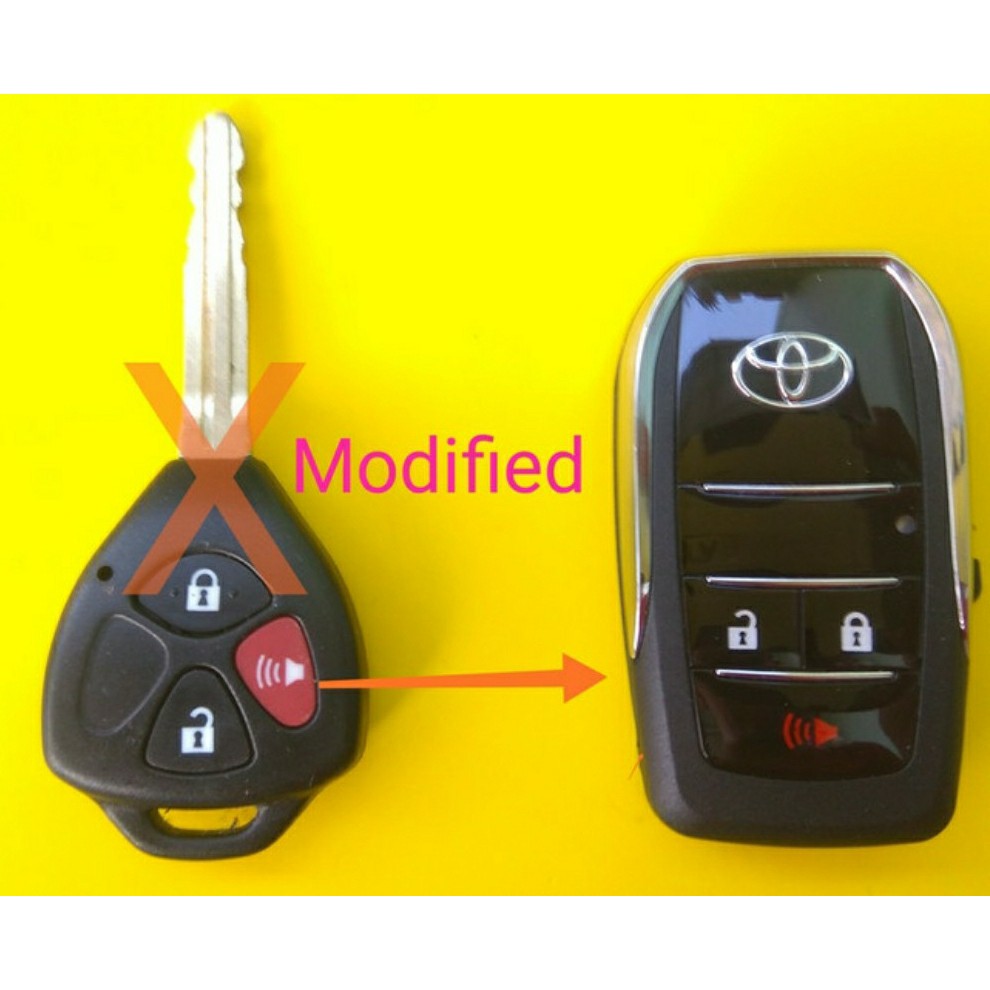 Toyota 3 Button Flip Key Case Innova Fortuner Hilux Altis Shopee Malaysia