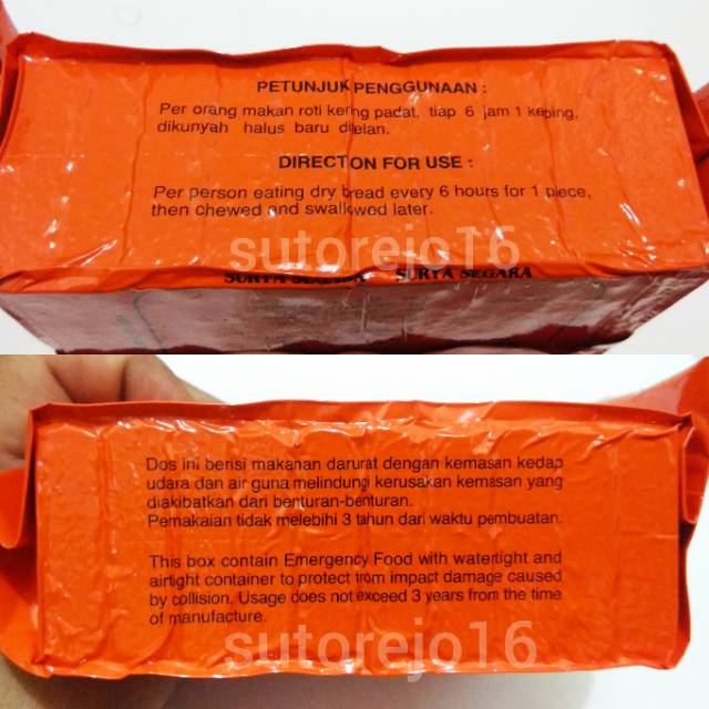 Emergency Drink Food Package MRE ransum tni biscuit & drinking water