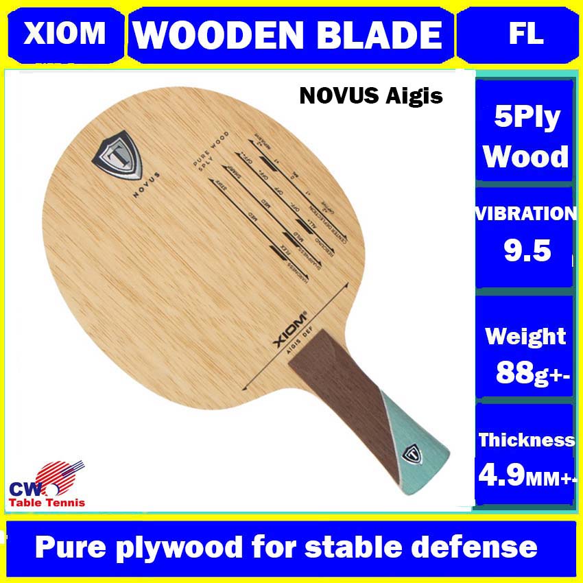 Xiom NOVUS Aigis Table Tennis Blade Pure plywood for stable defense