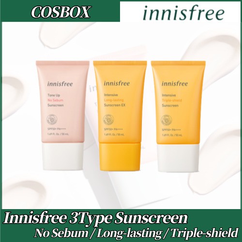 [Innisfree] Tone Up No Sebum / Intensive Longlasting / Intensive Tripleshield Sunscreen SPF50
