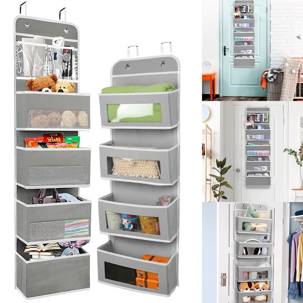 Over The Door Organizer Storage, Wall Mount Hanging Organizer with 4
