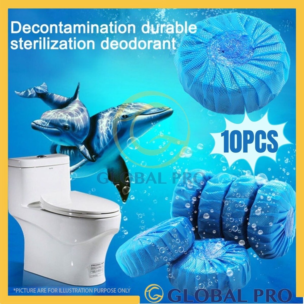 𝟭𝟬𝗣𝗖𝗦 BLUE Toilet Bowl Cleaner Antibacterial Automatic Flush Blue