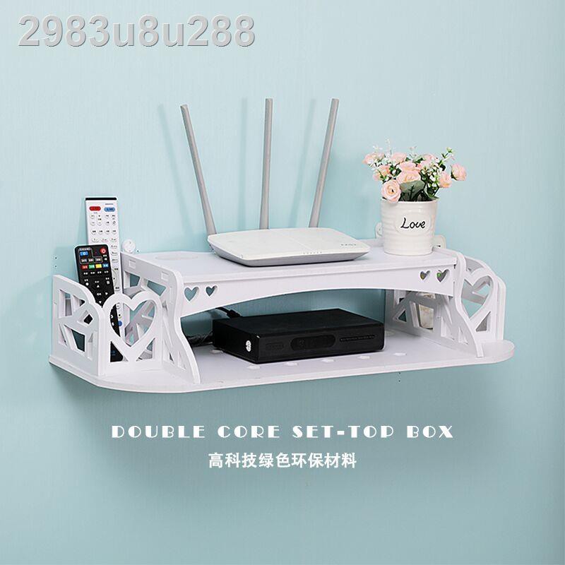 TV settop box rack wall mount free punching bedroom wall put the living room router storage box