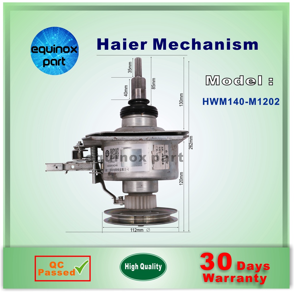 HWM140M1202 Haier Washing Machine Mechanism Gearbox Shopee Malaysia