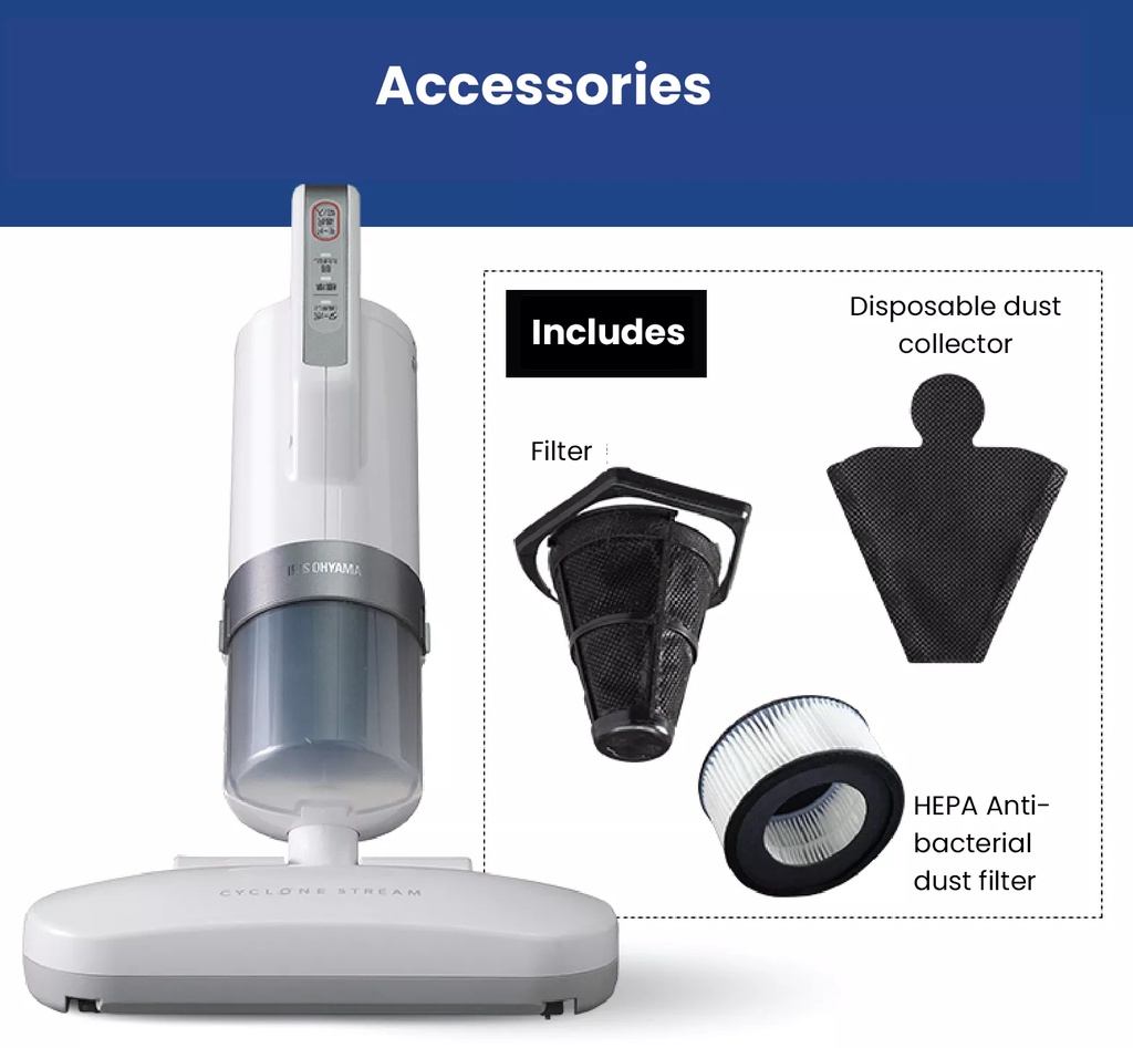 [Free Mug] IRIS Ohyama Dust Mite Vacuum Cleaner ICFAC3 (Mattress