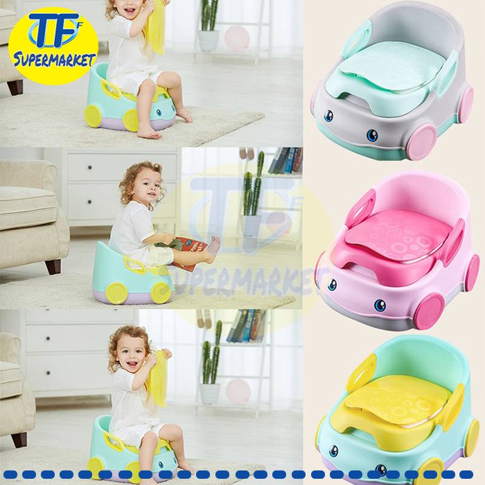 TFF Cartoon Design Kids Toilets Seat Children Portable Cars Stools