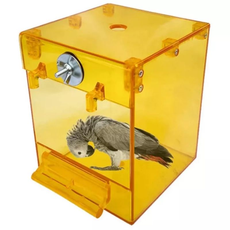 🔥Ready Stock🔥Hanging Bath Tub for Pet Birds Transparent Pet Bird