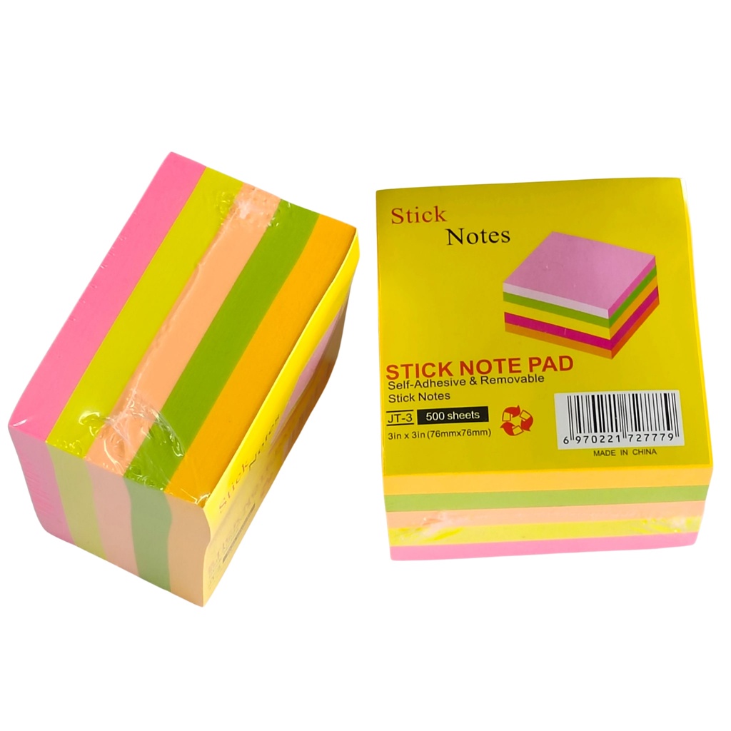 Value Pack Sticky Notes/Stick Note/Memo Cube 便利贴 3x3 Inch 4 in 1/5 in