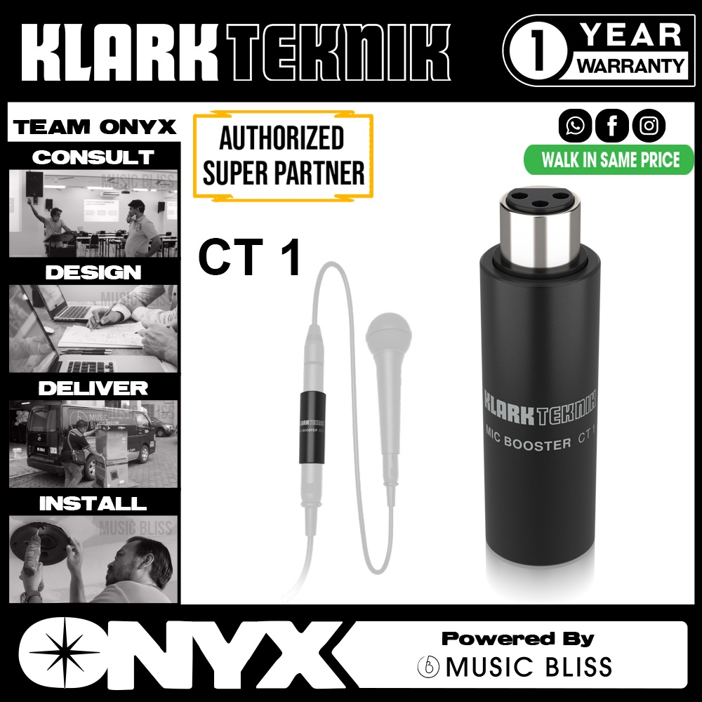 Klark Teknik MIC BOOSTER CT 1 Compact Dynamic Microphone Booster (CT1
