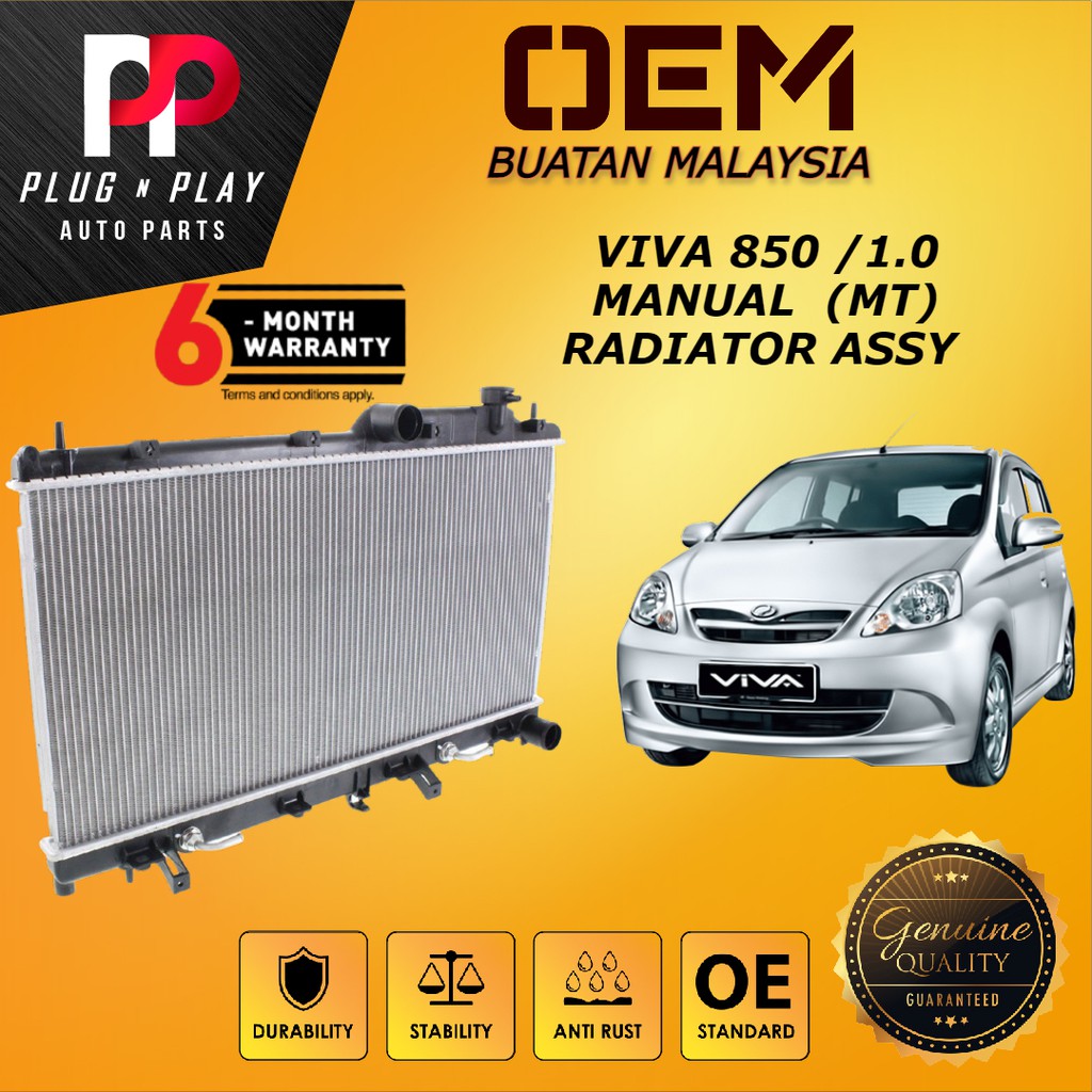 RADIATOR PERODUA VIVA 850 / 1.0 MANUAL (MT) Shopee Malaysia