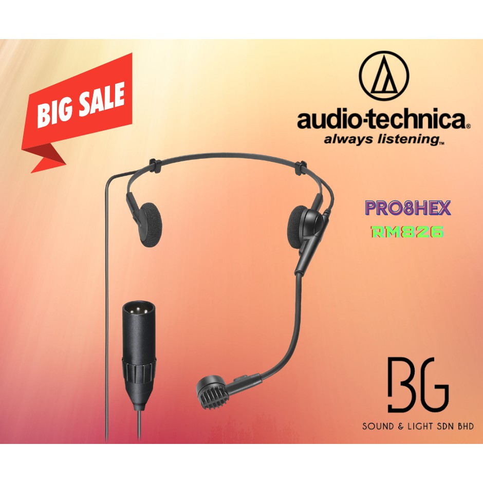 Audio Technica PRO8HEx Hypercardioid Dynamic Headworn Microphone Pro