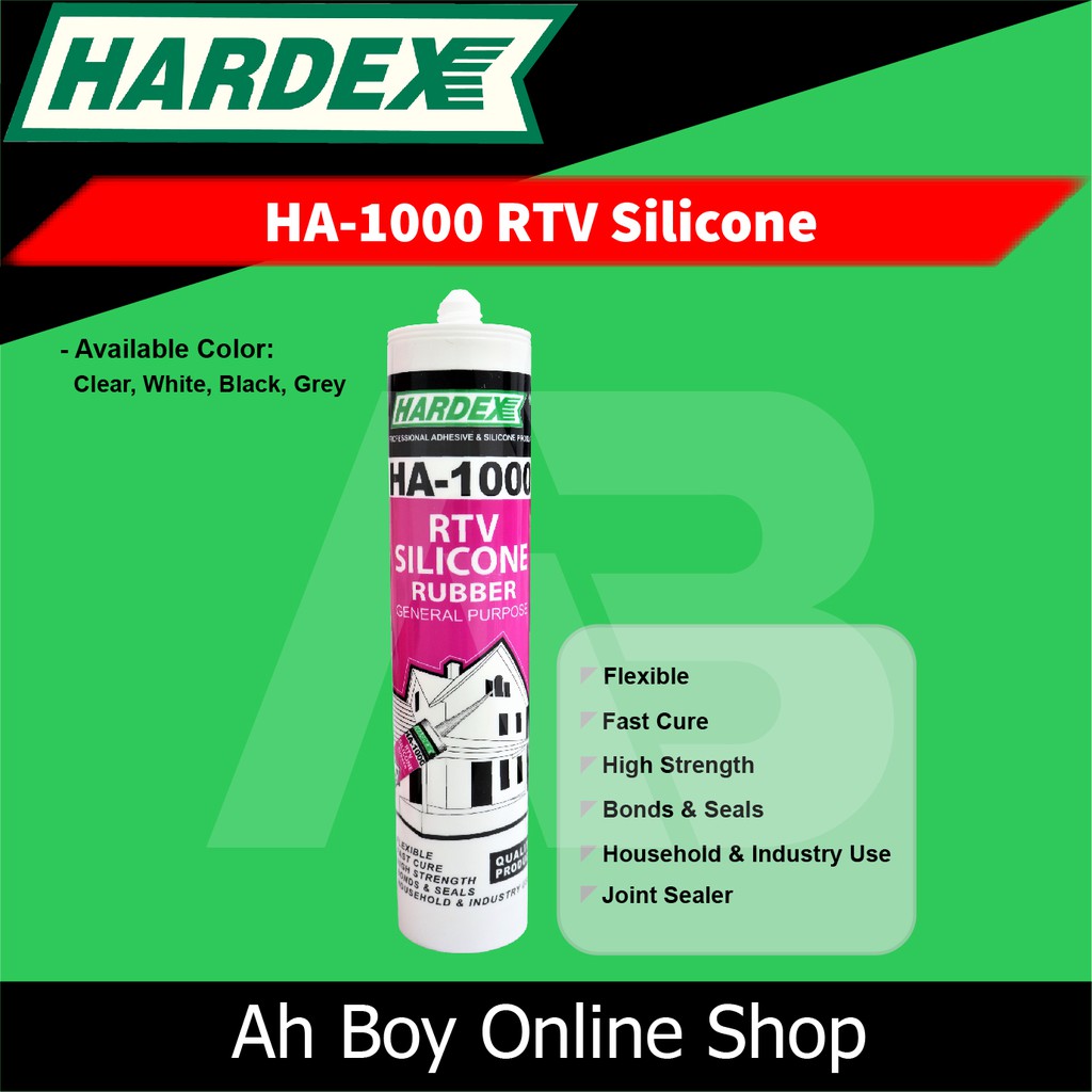 HARDEX HA1000 RTV Silicone Rubber General Purpose (Available Color Clear, White, Grey, Black