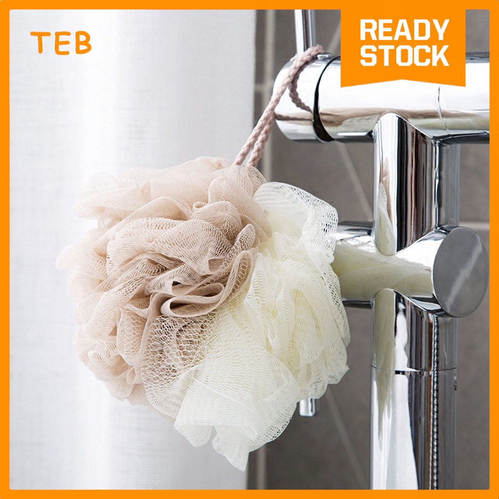 [TEB] Natural Flower Bath Shower Sponge Loofahs Mesh Pouf Shower Ball