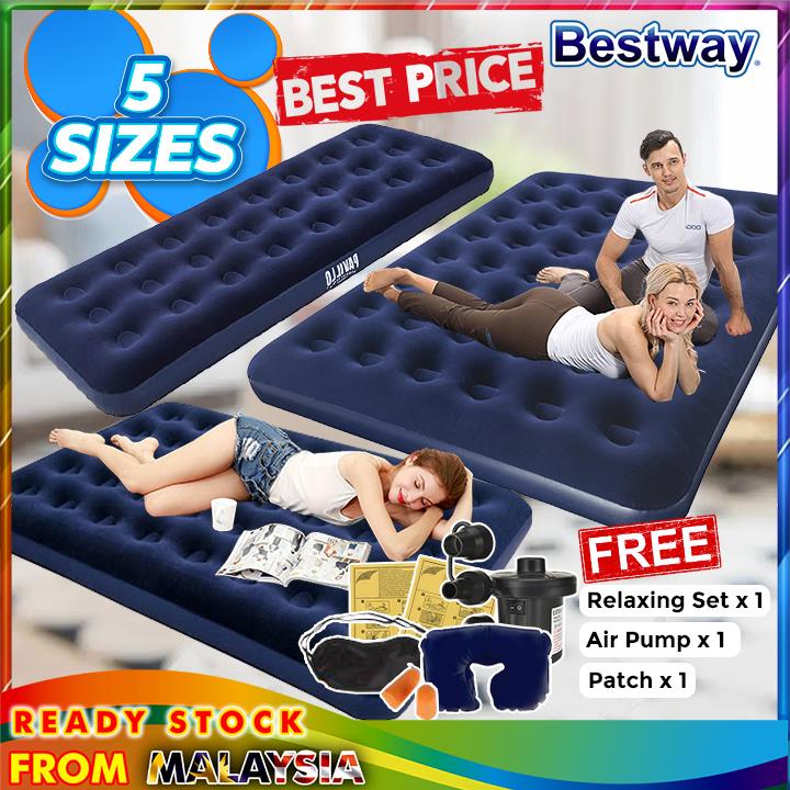 BESTWAY 5 Sizes Inflatable Air Bed 67000 Single, 67001 Twin, 67002