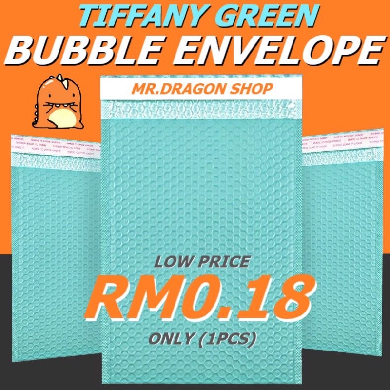 MR.DRAGON BE2 TIFFANY GREEN Bubble Envelope Parcel Bag Courier Bag With
