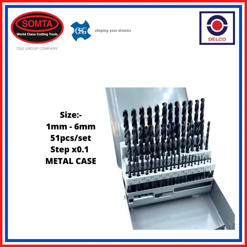 SOMTA DRILL BIT SET STRAIGHT SHANK JOBBER DRILL SETS Shopee Malaysia