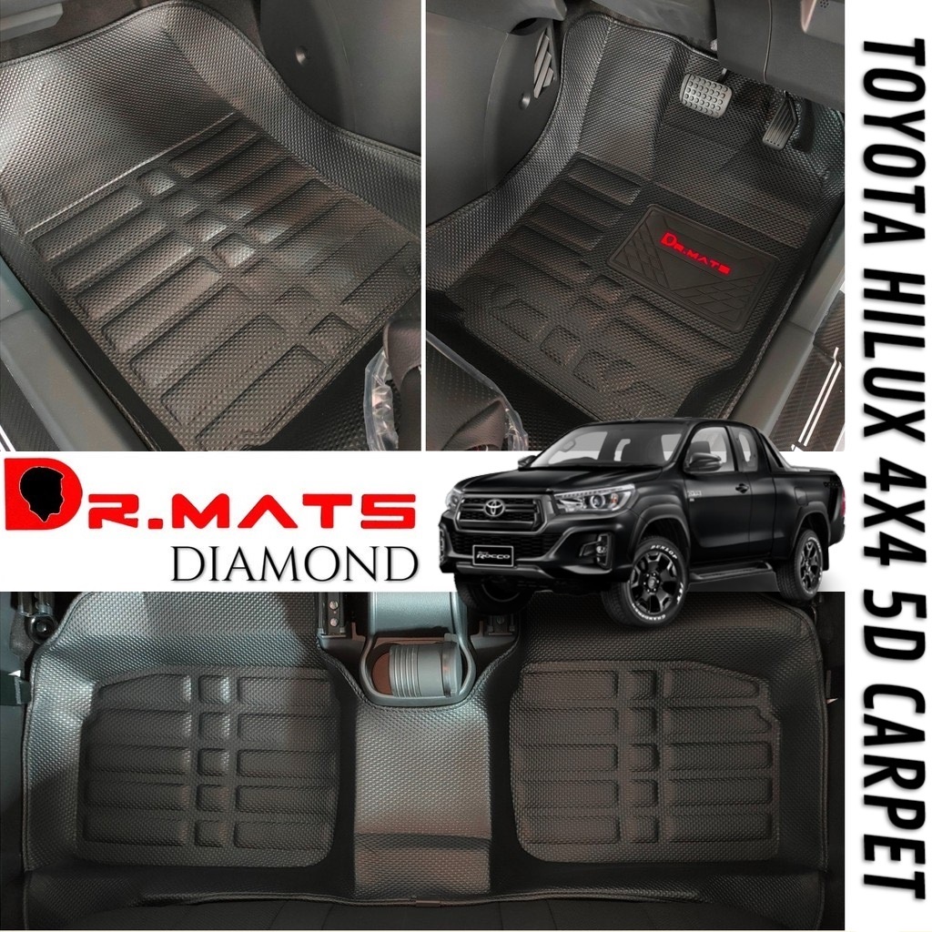 DR.MATS 5D Carpet Toyota Hilux Vigo Revo Rocco Rogue New 20052023 Car