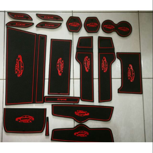 Honda Civic Fc Interior Slot Mat (Red) Shopee Malaysia