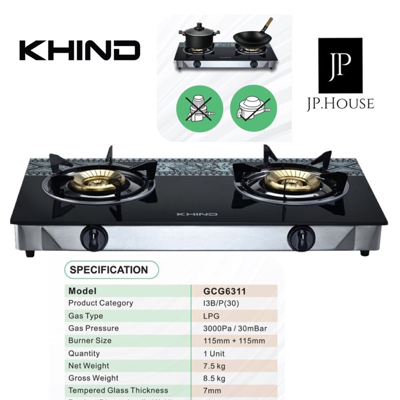 Khind Glass Top Stove GCG6311 Glass Top Gas Cooker Shopee Malaysia