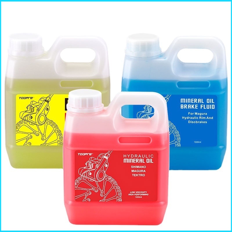 Mountain Bike Disc Brake Oil Red Mineral 1L Barrel DOT Fluid 1000ml
