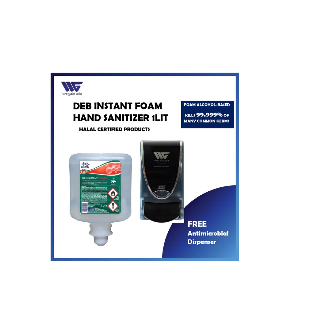 DEB AlcoholBased Instant Foam Hand Sanitizer 1Lit Shopee Malaysia