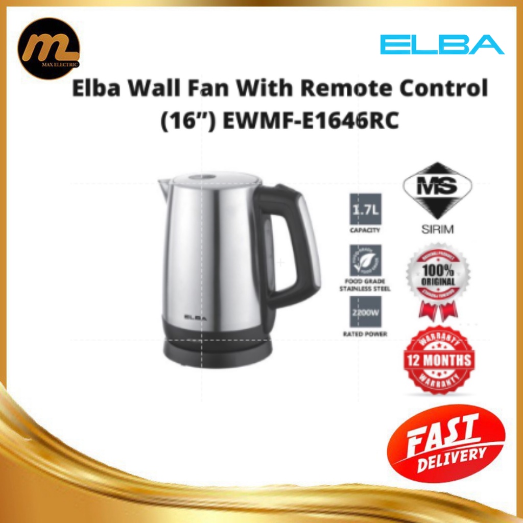 Elba Stainless Steel Electric Jug Kettle EJKJ1762(SS) Shopee Malaysia