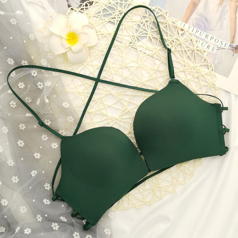 Women's Front Buckle Sexy Bra No Steel Rings Small Chest Push Up Bra