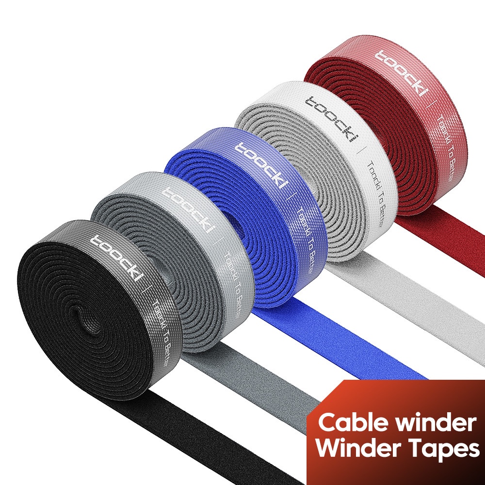 1M5M 10mm Velcro Cable Organizer Self Adhesive Attachment Tape USB