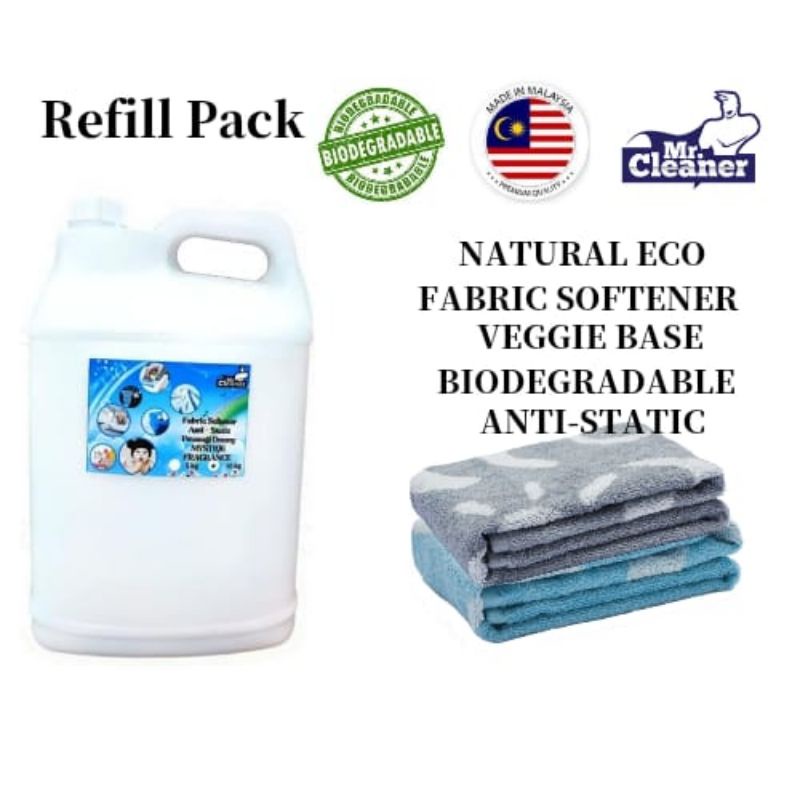 NATURAL ECO FABRIC SOFTENER(VEGGIE BASE BIODEGRADABLE)Refill Pack 10KG